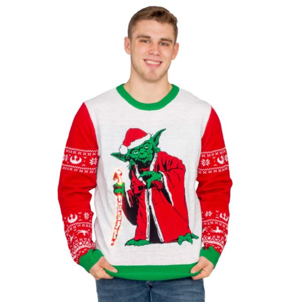 Rich results on Google's SERP when searching for 'Jedi Yoda Light Up LED Ugly Christmas Sweater'