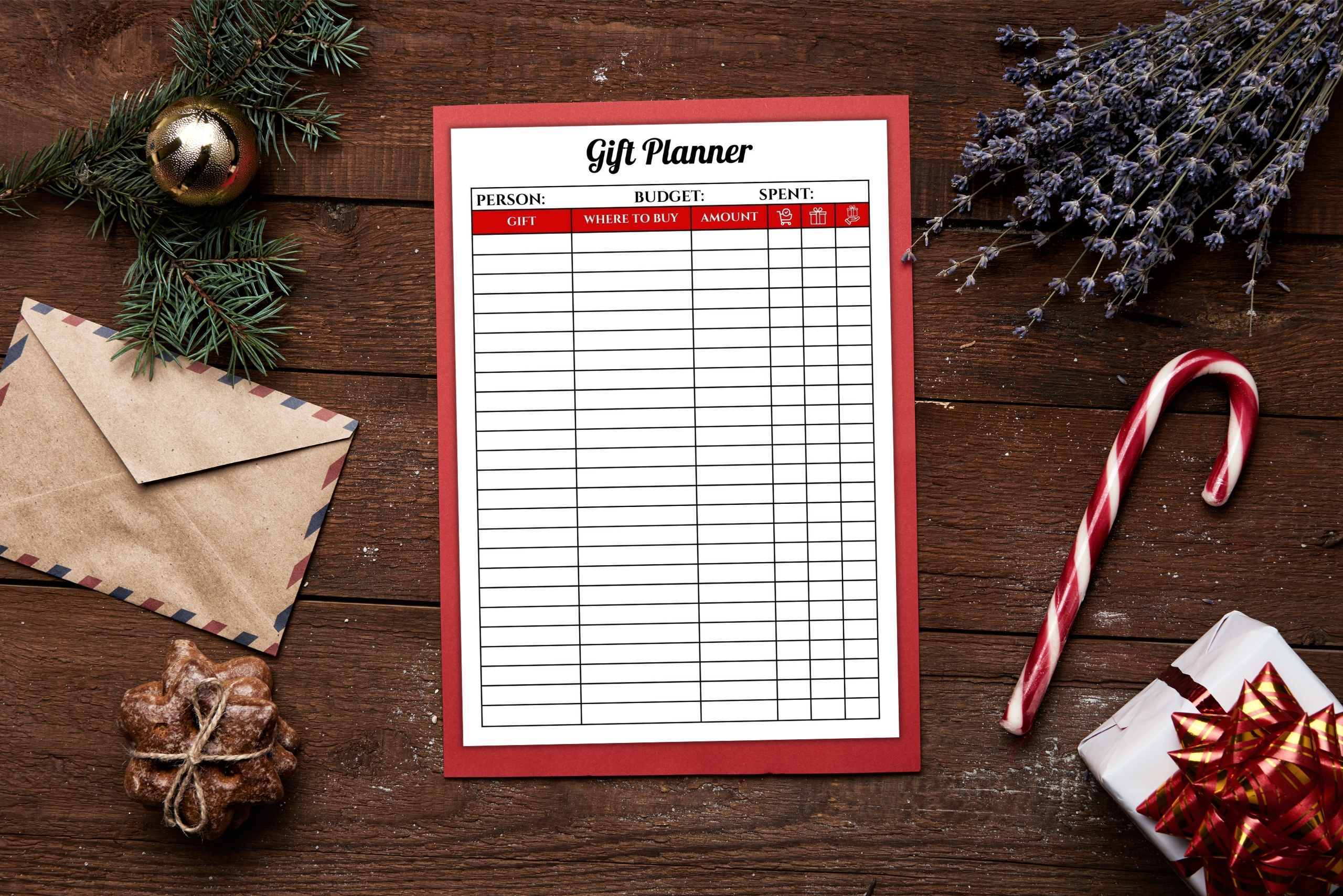 Christmas resources header picture of Gift Planner product