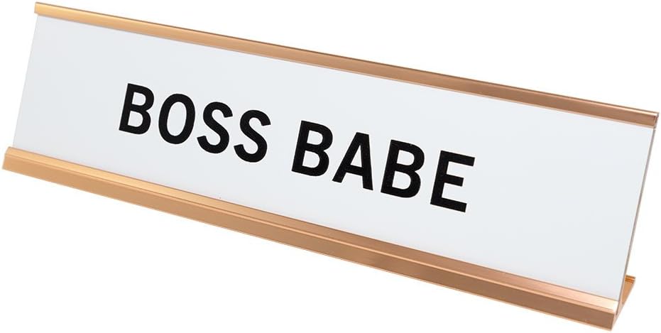 boss babe desk name plate