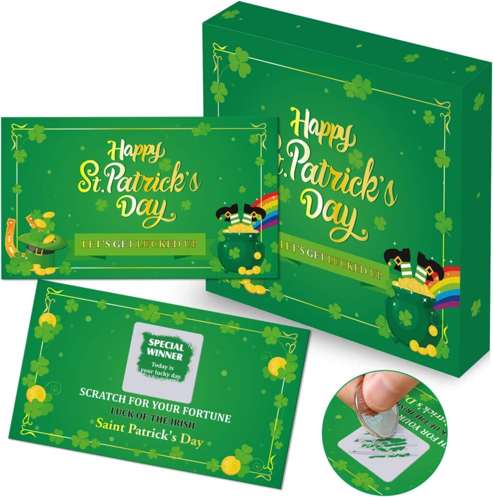 St. Patrick's Day Scratch Off Fortune Cards