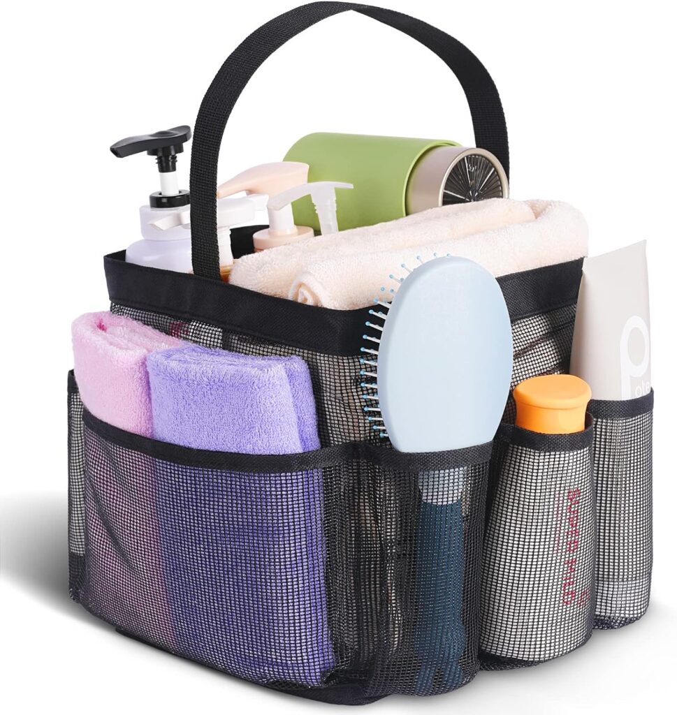 Mesh Shower Caddy Dorm with 8-Pocket Large Capacity