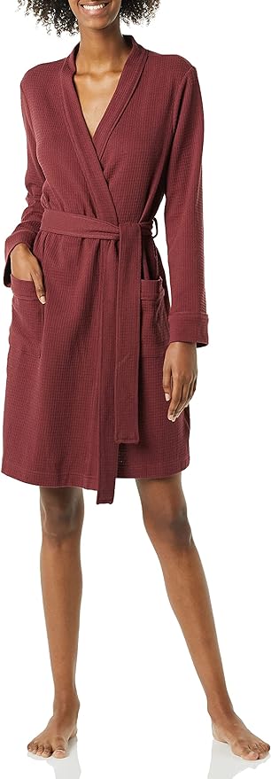 Women's Lightweight Waffle Mid-Length Robe