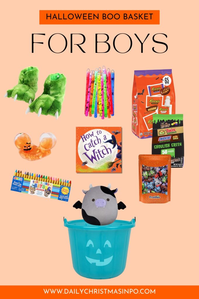 Halloween Boo Basket for Boys - Pinterest Pin