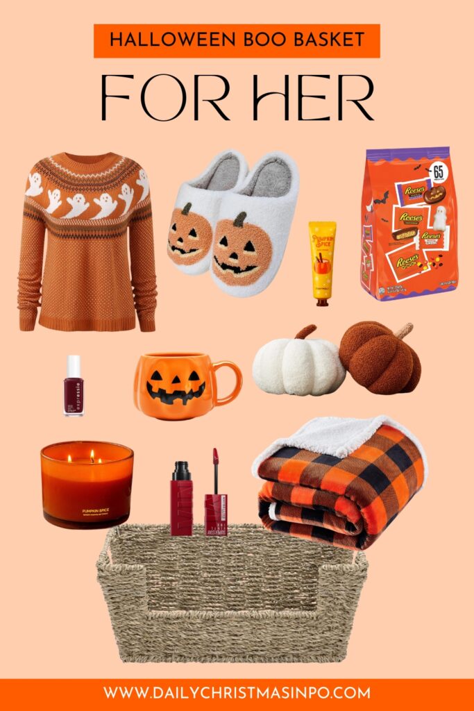 Halloween Boo Basket for Her - Pinterest Pin